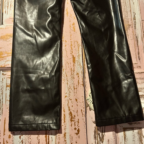 Abercrombie & Fitch Black Leather Pants - Picture 6 of 9